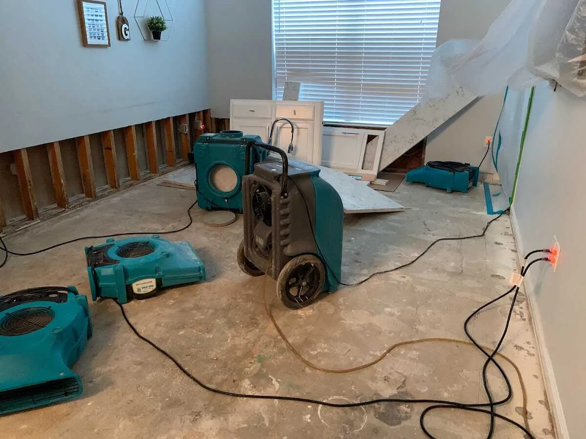 Dehumidifier in flood-cut room for Water Extraction & Removal in Larkfield-Wikiup